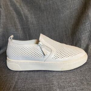 Propét Kate White Leather Slip On Shoes Sneakers Womens 8 WCX015L Casual Comfort